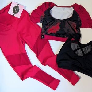 Kandi Kouture + Purple Pixies Red and Black Dancewear Bundle